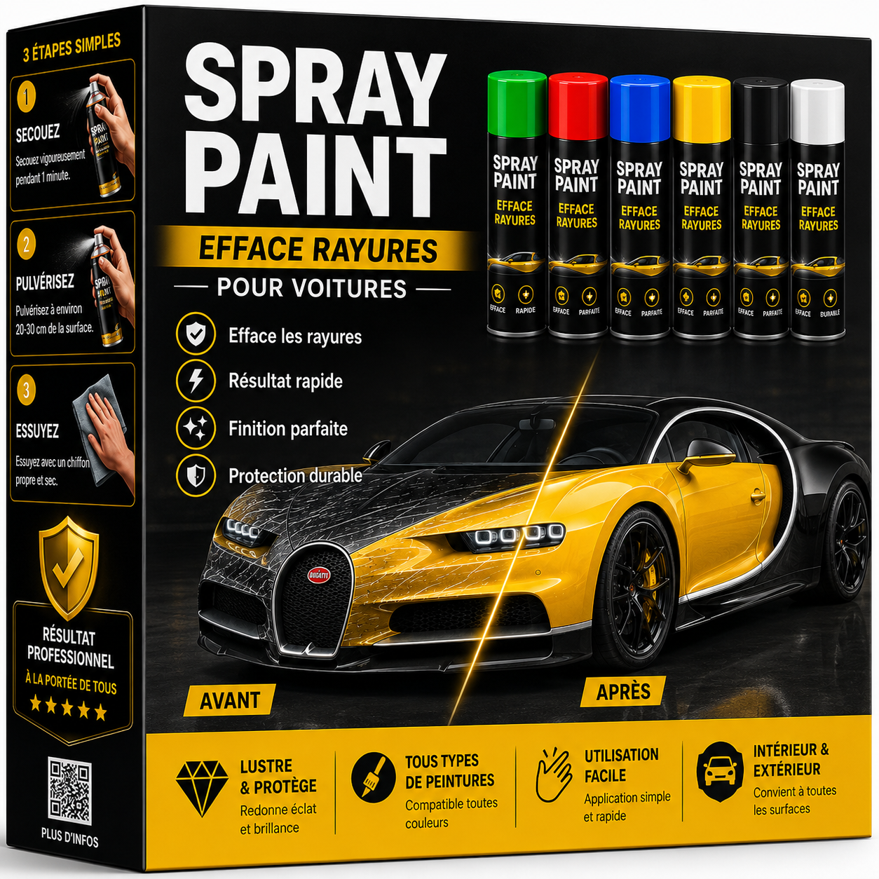 HV27 SPRAY ABRO PAINT™ – Répare, Protège et Ravive Votre Carrosserie